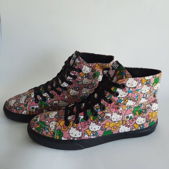 Vans Shoes - Rare Hello Kitty High Tops Vans Womans Size 7 EUC
